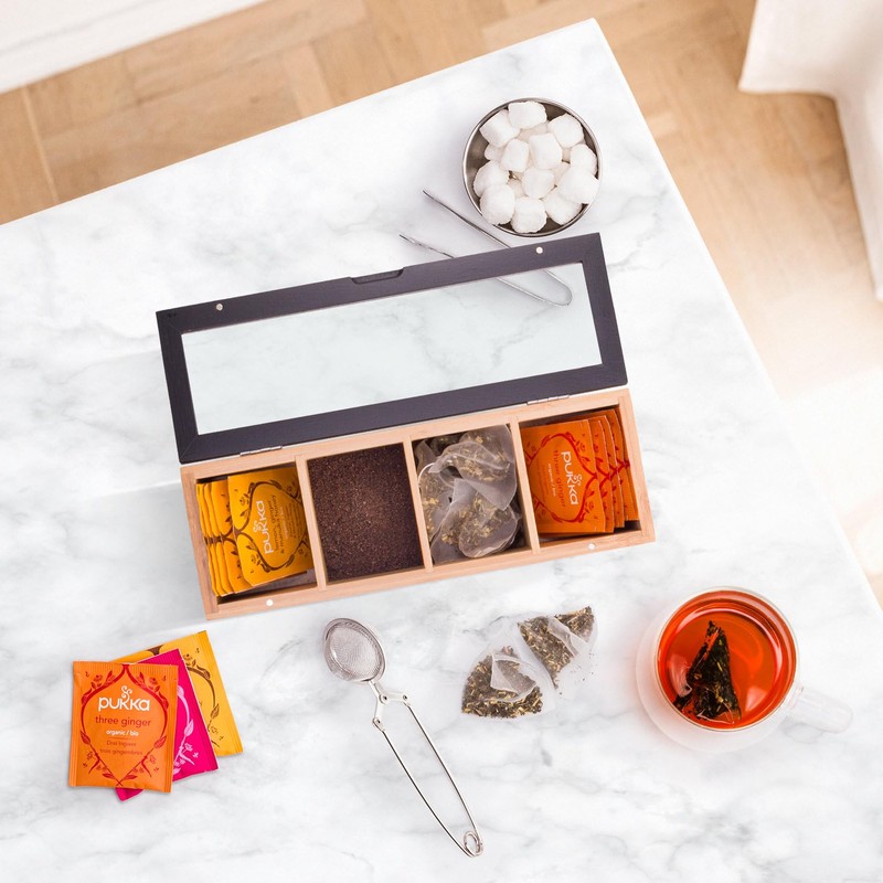 Woodluv Tea Box, Tea Bag Organiser, Tea Box for Tea