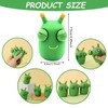 2Pcs Popping Out it Eyes Squishy Squeeze Toy,Funny Grass Worm