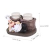 WOONEKY 1pc European Style Resin Chef Figurine Toothpick Holder Cute