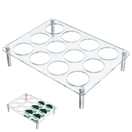 Pcmursal Coffee Pod Drawer Organizer, K Cup Drawer Holder Organizer, Clear Acrylic Coffee Pod Holder, K Cup Organizer Tray for Office and Kitchen (12 Holes)