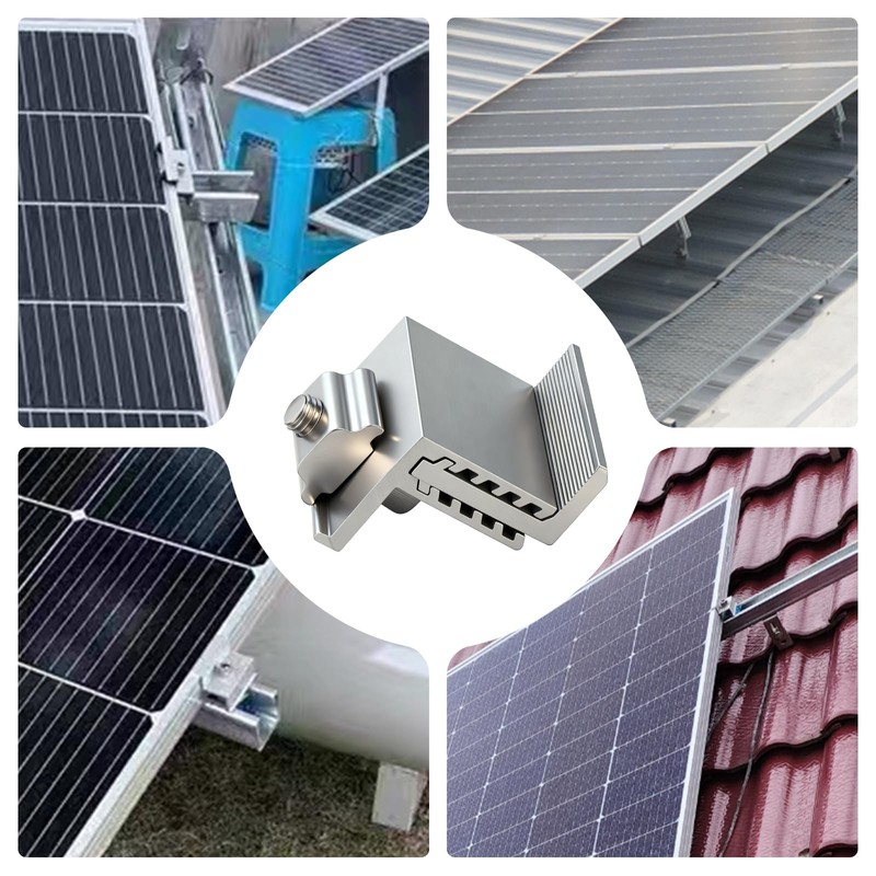 GAGIRA 12Pcs 35-55mm Adjustable Solar Brackets, Aluminum Solar Panel Z