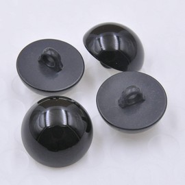 DIY Craft Bear Doll Eyes Button 100Pcs Type Mushroom Domed Round Buttons Sewing Shank DIY Dog Eye Black Button 9mm(0.35") Leekayer