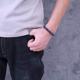 Coai Men's Lucky Bracelet Inspired From Lava Stone and Gemstones