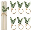 Pack of 6 Napkin Rings, Eucalyptus Napkin Ring, Rustic Napkin