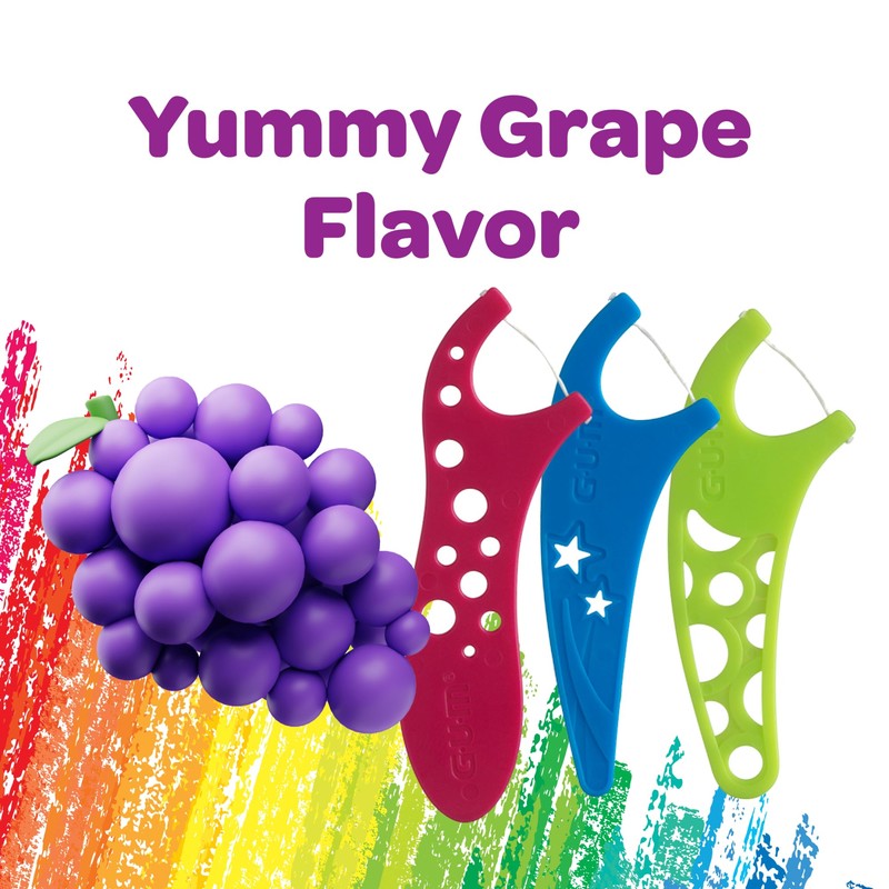 GUM Crayola Kids Flossers with Fluoride - Designed for Little