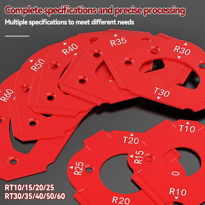 7pcs Corner Radius Template Radius Jig Router with Removable Clip