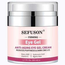 Eye Gel, Best Eye Cream for Appearance of Dark Circles, Puffiness, Wrinkles and Bags. Super Eye Cream Moisturizer Serum