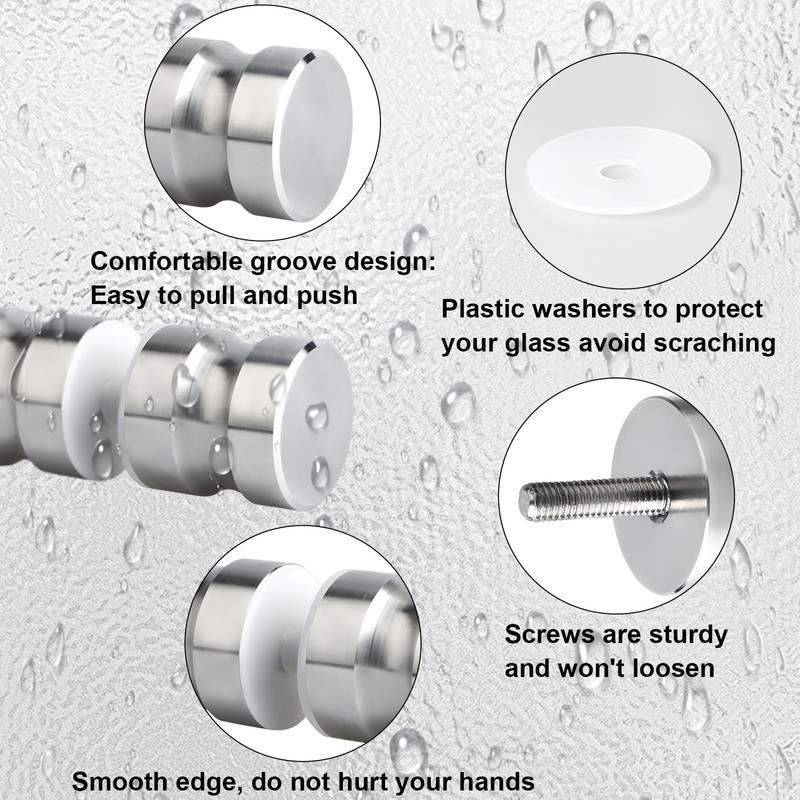 Alise Shower Glass Door Handle,Sliding Shower Doors Knob,Double Side Back-to-Back