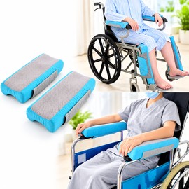 2 Pcs Wheelchair Armrest Cushions for Everyday Comfort – Soft Padded Arm Supports with Adjustable Straps for Wheelchairs