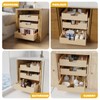 Pull Out Cabinet Organizer, 14''W×21''D×19''H Soft Close Slide Out Wooden