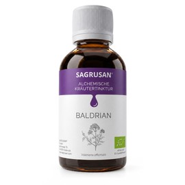 SAGRUSAN Baldrian hochdosiert Tropfen Bio 50 ml - Baldrian Tinktur vegan mit Valeriana officinalis Extrakt, Kräuterextrakt aus Österreich, ohne Konservierungsstoffe mit Alpenquellwasser | 10 Jahre MHD