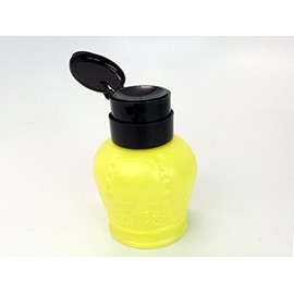 Beauticom® Professional YELLOW Crown Shaped Nail Pump Dispenser Bottle (Size: 250ml) for Nail Acrylic Acetone Liquid Polish Remover Bottle Tool