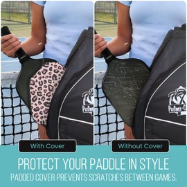 Palms-O-Aces Pickleball Paddle Covers Only - Protect Your Paddle with Our Durable and Padded Pickleball Paddle Cover - Zipper Closure and Canvas Material Pickleball Covers for Paddles