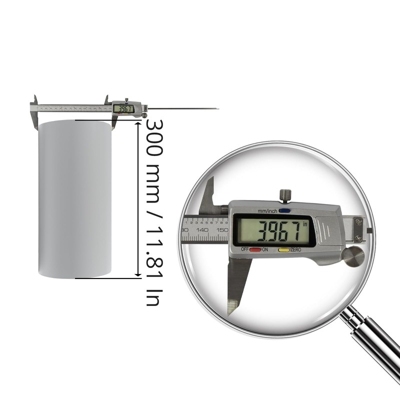 100mm Round Plastic Straight Duct - 30cm Long Duct -