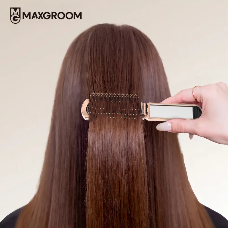 Peine Maxgroom Plegable para Cabello Rizado con Púas Extensibles y