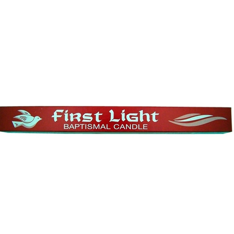 First Light Baptismal Candle for Boys or Girls, 9 1/4