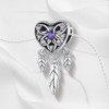 BEEUVIP Leaf Tricolor Love Dream catcher Charm 925 Sterling Silver