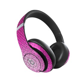 MightySkins Carbon Fiber Skin Compatible with Beats Studio Pro - Pink Diamond Plate | Protective, Durable Textured Carbon Fiber Finish | Easy to Apply