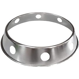 SUNRISE Kitchen Supply (Pack of 2) Plated Reversible Steel Wok Ring (7.5"/10")
