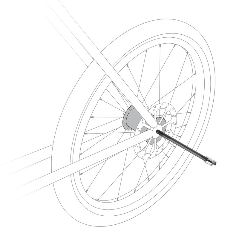 Cybex Cybex 12mm Rear Axle 166-178mm (M12x1.5) Black