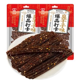 SXETBEAN Latiao Spicy Strip, 2 Packs La Tiao, Chinese Classic Snacks, 108g/3.8oz per Pack (2 Packs, Spicy)
