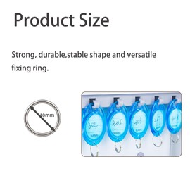 HOLAILS 100PCS Small Key Rings Stainless Steel Split Rings mini Metal Ring Functions on connectors for or Jewelry Making and Keychain Rings(0.39 inch, Silver)
