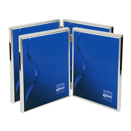 Kenro Box of 2 Silver Plated Twin Photo Frame for 2 Photos 2.5x3.5 Inch / 6x9cm Symphony Classic Series - SY0509/2