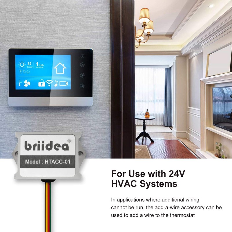 Add-A-Wire Accessory, Briidea Common Wire Kit for All 24VAC Thermostats