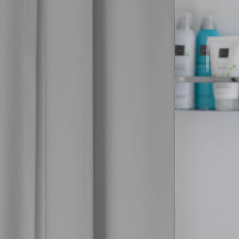 Sealskin Granada Shower Curtain, PEVA, Light Grey, 120 x 200