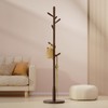 Solid Wood Round Base Coat Rack, Free Standing Hall Coat