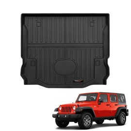 Jdeymat All Weather TPE Trunk Liner Compatible for 2007-2018 Jeep Wrangler JK Cargo Mats Accessories (for Jeep Wrangler JK Cargo Mats)