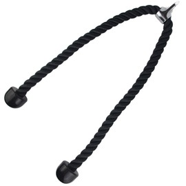 FOLUXING Long Tricep Rope for Home Gym Pulley System,46 Inch Rope Pull Down Attachment, Tricep Rope Cable Attachment, Tricep Pull Down Rope for Public Gym