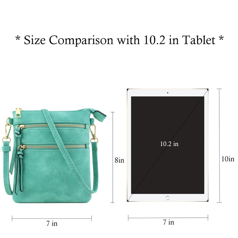 Isabelle Functional Multi Pocket Crossbody Bag (Mint)