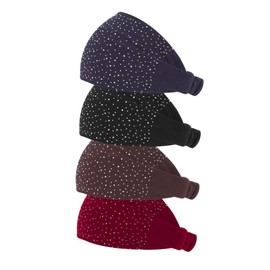 IWOWHERO Make up Headband Rhinestone Headband for Women Elastic Hair Band Hair Accessory for Girls