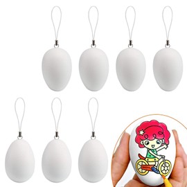 Naler Pack of 50 Easter Eggs, Decorative Eggs for Easter Decoration, White