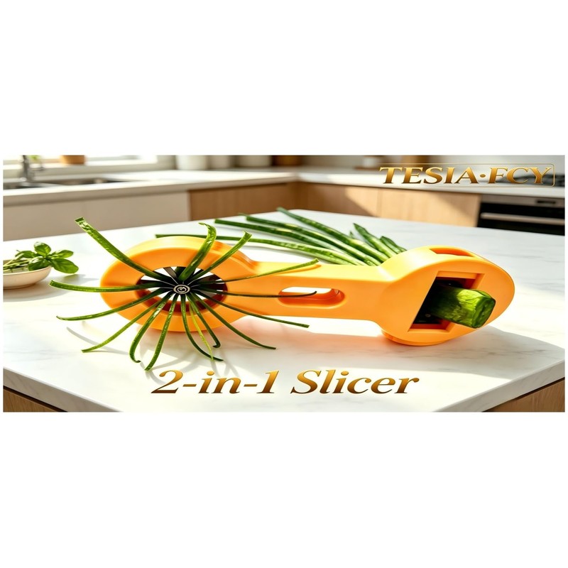 2-in-1 Green Onion Slicer & Green Bean Slicer, Manual Vegetable