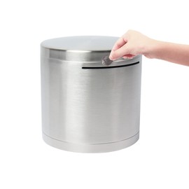 Adult Money Box Stainless Steel Safe Piggy Bank, Large Money Box Not to Open, Money Boxes for Adults Boys Girls 15 x 15 x 15 cm