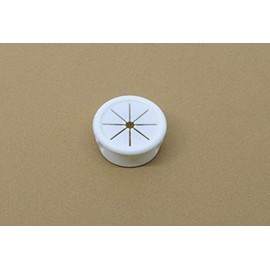 Pkg of 6 - White Nylon Expandable Grommet Plug - Inside Diam 1/2" Max, Outside Diam 55/64", Fits Hole Size 3/4", Panel Thickness 1/32"-1/8"