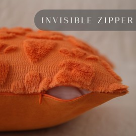 DFXSZ Easter Pillow Covers 18x18 inch Set of 2 Easter Decoration Orange Carrot Soft Plush Faux Fur Jacquard Throw Pillows for Bedroom Sofa Holiday Festivals Home Decor FHJ-08A18