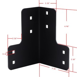 vikofan Heavy Duty Workbench Kit - Garage Workbench Legs Brackets, 8 PCS 5mm Black, Corner Brackets for Wood Workbenches, for DIY Shop Tables, Woodworking, Workshop Shelves, Planer Stands, Gazebos