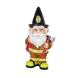Dwarf Old Man Statue Black Hat Fireman Resin Sculptures Old Man Resin Crafts Garden Statue Decorative Ornaments