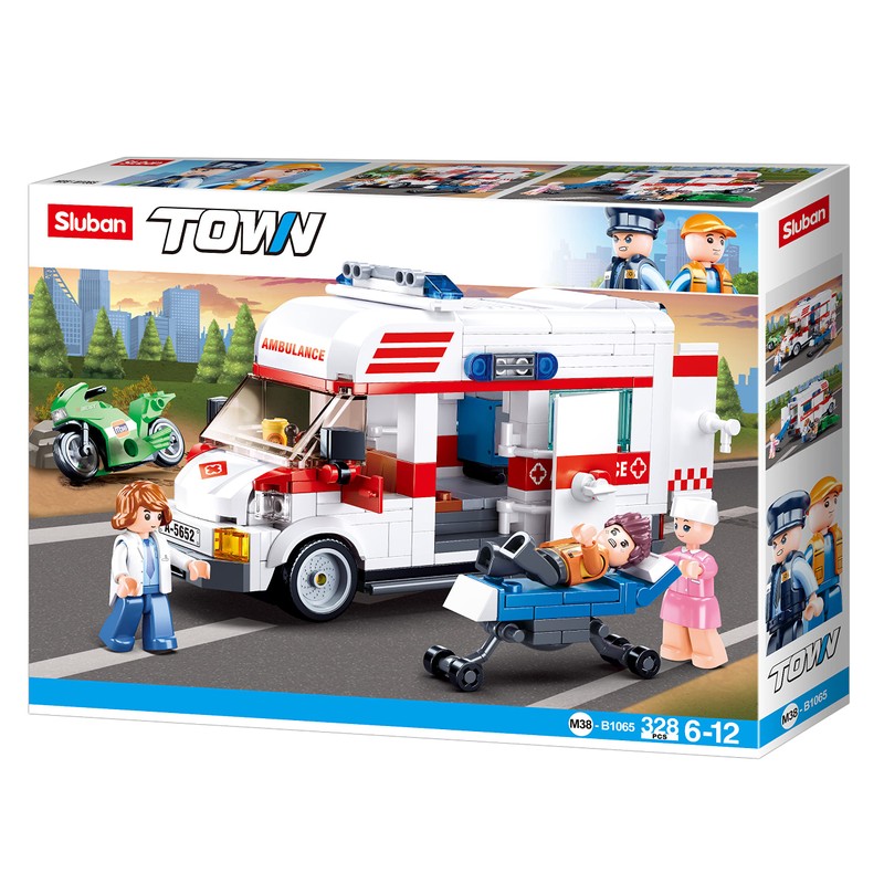 SLUBAN M38-B1065 Town-Ambulance 328pcs