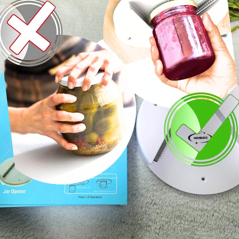 HIGHMAKS Top Rated Multifunctional Jar Can & Water Bottle Opener,