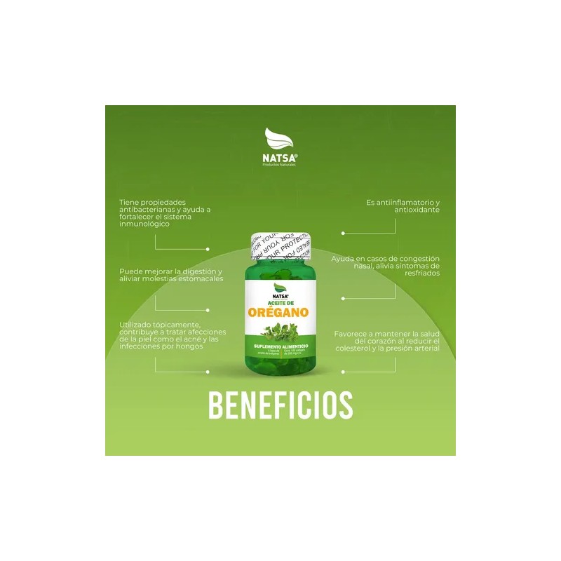 Aceite De Orégano 100 Cápsulas, Calidad Premium