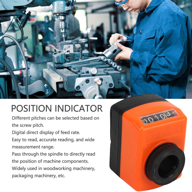 Position Indicator Shaft Feeding Counter High Accuracy Lathe Accessory for