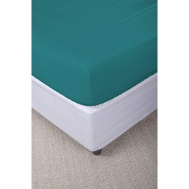 Max color Betttuch 25cm Ecke, Flasche grün, Einzelne