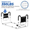 KingPavonini Dual Side Bed Rails for Seniors, 350 LBS Capacity,