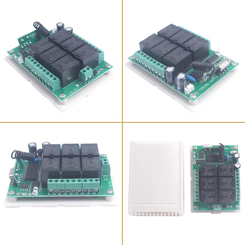 DC 12V 6 Channel Wireless Remote Control Switch 433MHz Transmitter