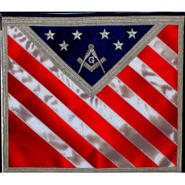 Blue Lodge Patriotic American Masonic Freemason U.S. Flag Apron