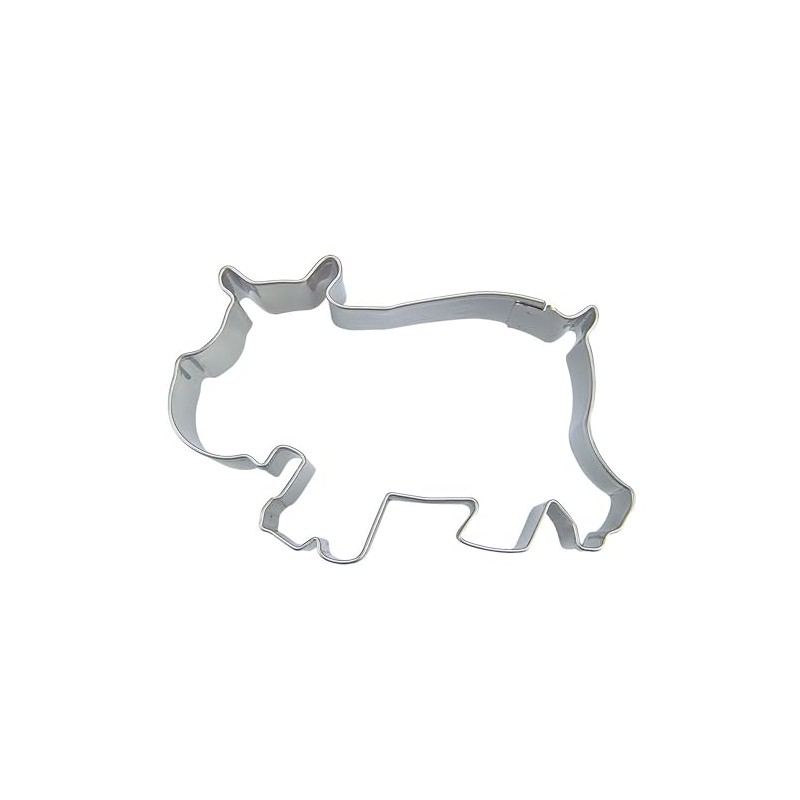 Staedter Hippopotamus Shape Cookie Cutter, Silver